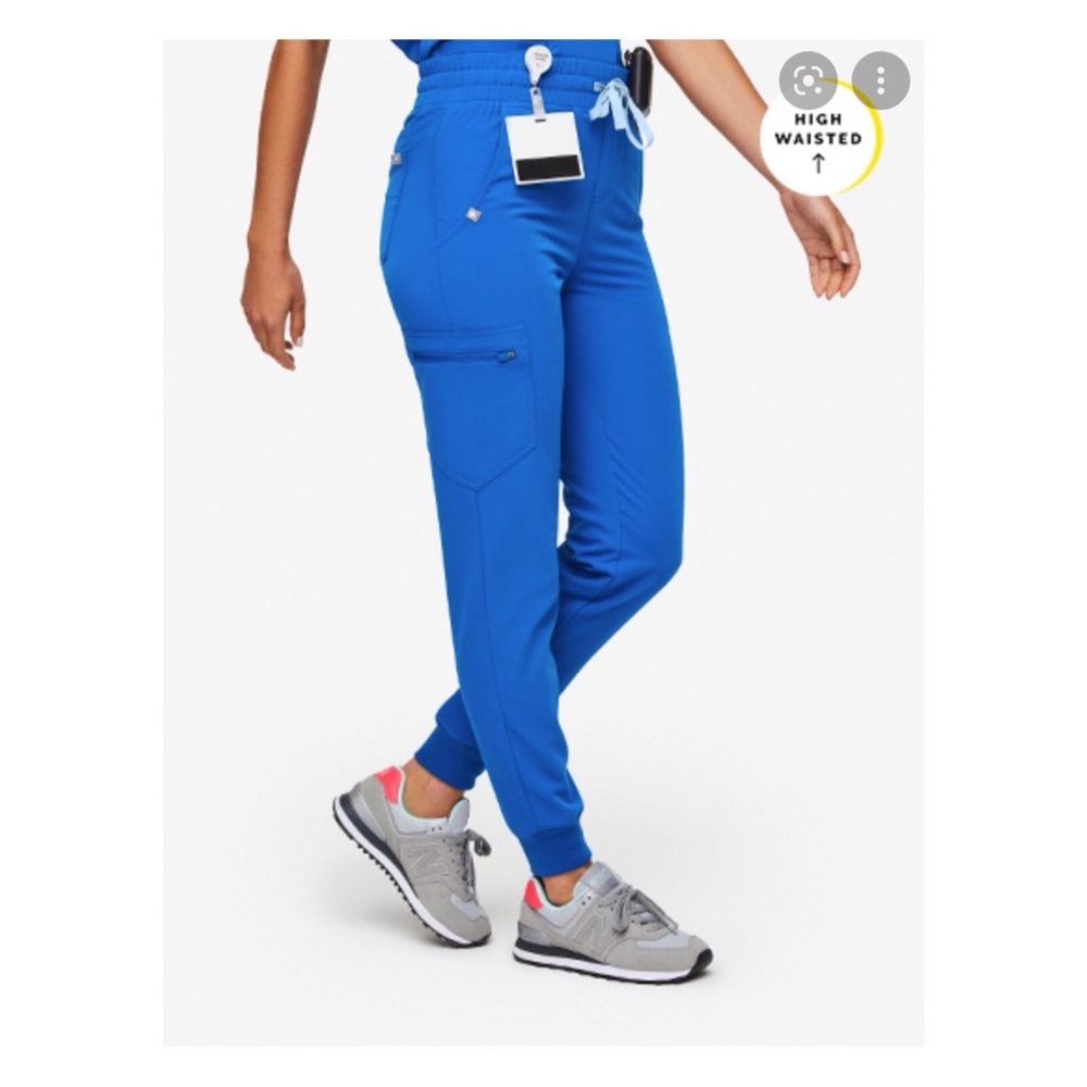 FIGS Royal Blue Zamora High Waisted Jogger Scrub Pants XXS Petite Royal Blue